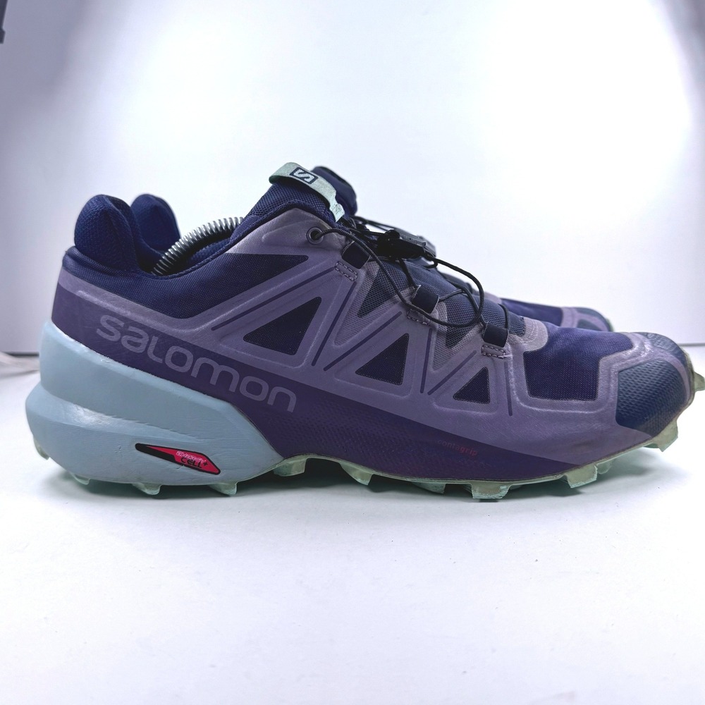 Salomon Speedcross 5 Purple Blue Trail Running Shoes 414621 Women's 10.5
